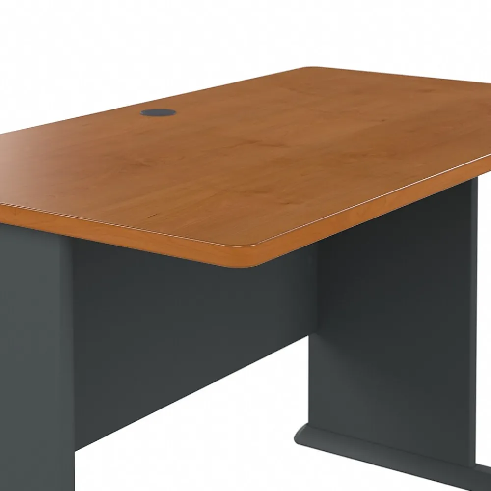 Computer Desks*Bush Business Furniture Cubix 48"W Desk, (WC57448) Natural Cherry/Slate