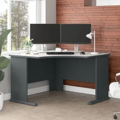 Computer Desks*Bush Business Furniture Cubix 48"W Corner Desk, (WC8427A) Slate/White Spectrum