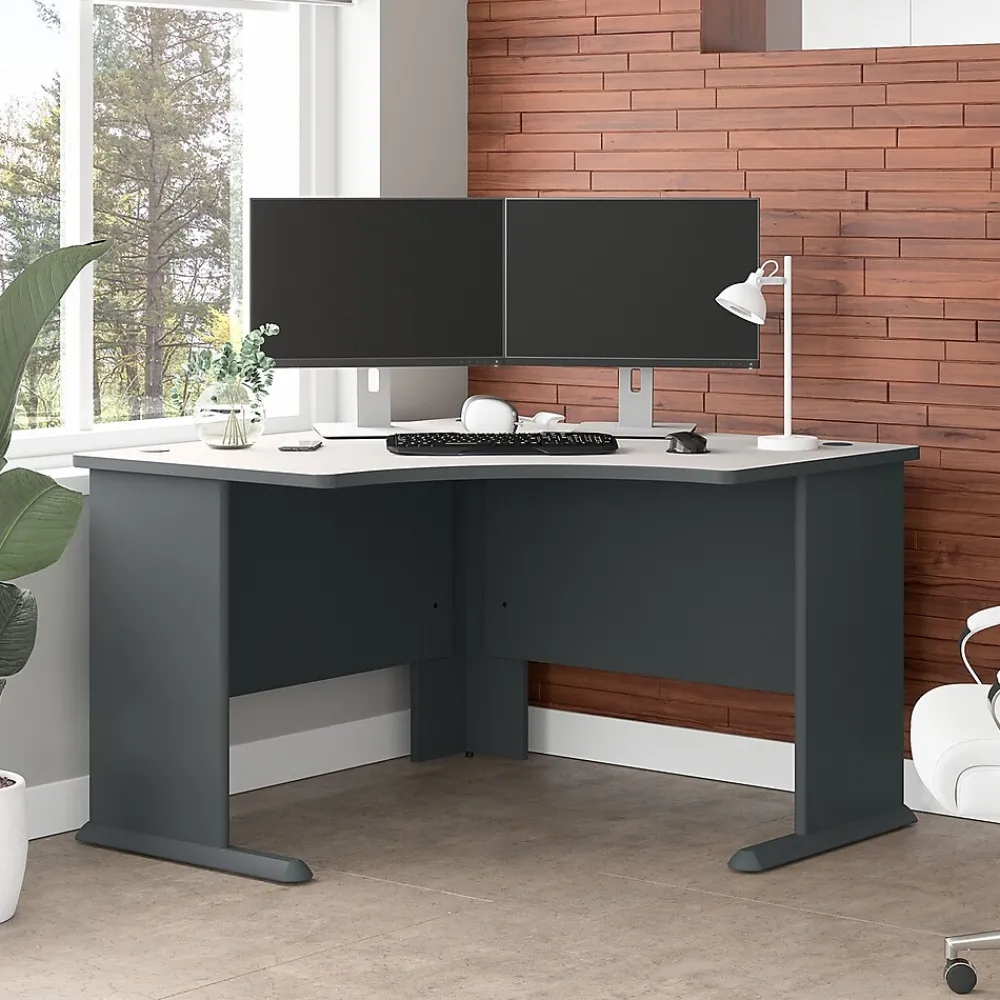 Computer Desks*Bush Business Furniture Cubix 48"W Corner Desk, (WC8427A) Slate/White Spectrum