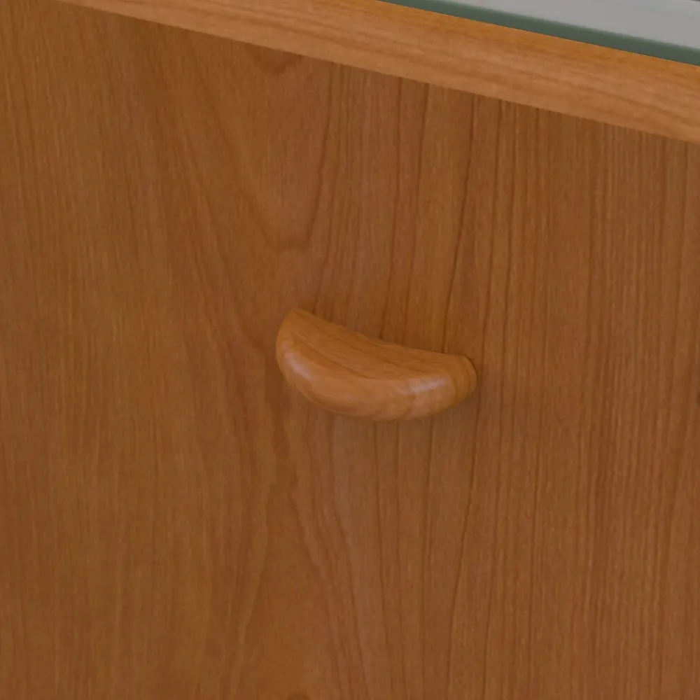 Computer Desks*Bush Business Furniture Cubix 36W Desk with Mobile File Cabinet, (SRA024NCSU) Natural Cherry/Slate