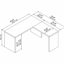L-Desks*Bush Business Furniture Echo 60
