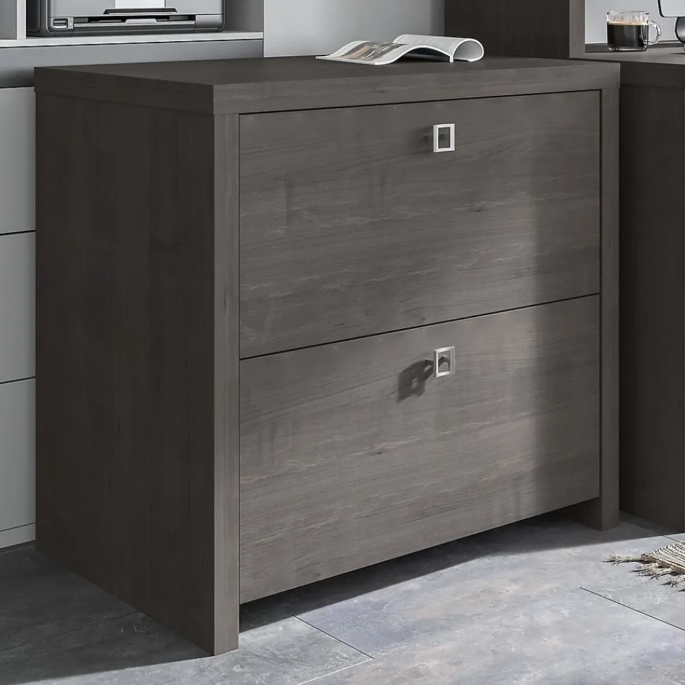 File Cabinets*Bush Business Furniture Echo 2 Drawer Lateral File Cabinet, Charcoal Maple (KI60302-03)