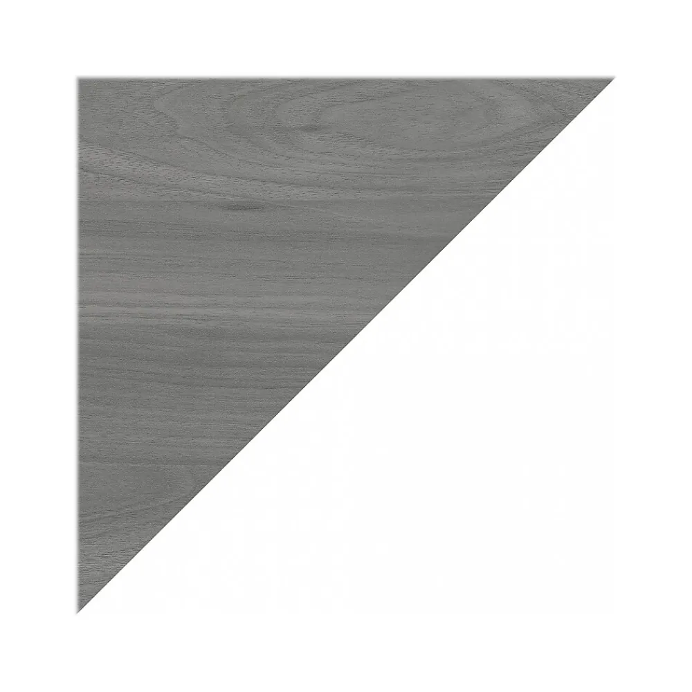 L-Desks*Bush Business Furniture Echo 60"W L Shaped Bow Front Desk, Pure White/Modern Gray (ECH025WHMG)