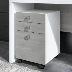 File Cabinets*Bush Business Furniture Echo 3 Drawer Mobile File Cabinet, Pure White/Modern Gray (KI60501-03)