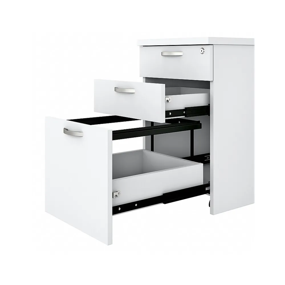 File Cabinets*Bush Business Furniture Easy Office 3-Drawer Mobile Vertical File Cabinet, Letter/Legal Size, Lockable, Pure White (EOF116WH-03)