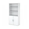 Bookcases*Bush Business Furniture Easy Office 72.79" 5-Shelf Bookcase with Doors, White Laminated Wood (EO106WH)