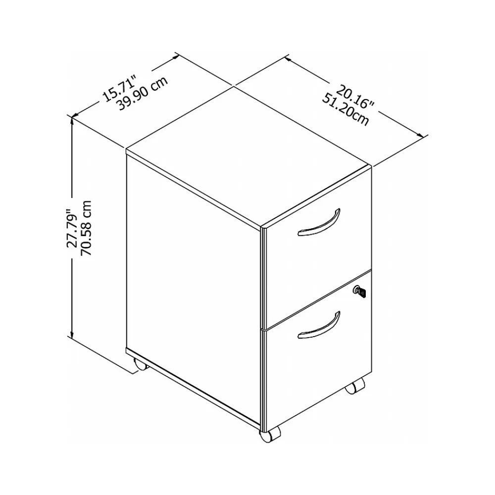 File Cabinets*Bush Business Furniture Easy Office 2-Drawer Mobile Vertical File Cabinet, Letter/Legal Size, Lockable, Pure White (EO108WHSU)