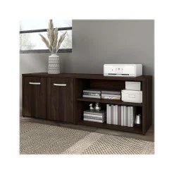 Storage Cabinets*Bush Business Furniture Hybrid 21" Low Storage Cabinet with Doors and Shelves, (HYS160BW-Z) Black Walnut