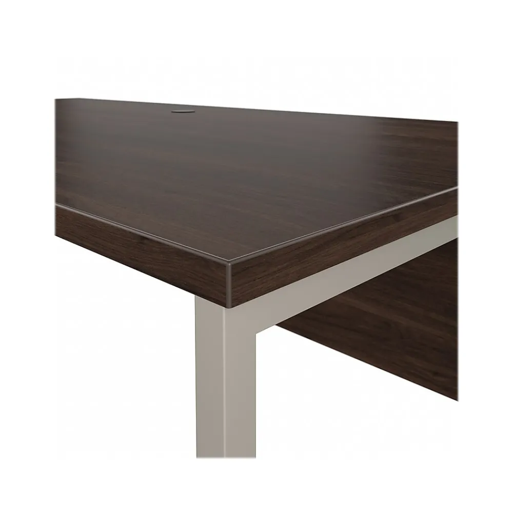 Computer Desks*Bush Business Furniture Hybrid 72"W Computer Table Desk with Metal Legs, (HYD172BW) Black Walnut