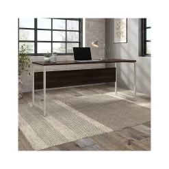 Computer Desks*Bush Business Furniture Hybrid 72"W Computer Table Desk with Metal Legs, Black Walnut (HYD272BW)