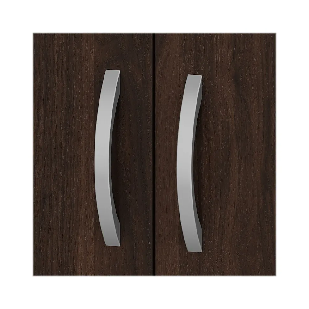 Bookcases*Bush Business Furniture Hybrid 73"H 5-Shelf Bookcase with Doors, Laminated Wood (HYB024BW) Black Walnut