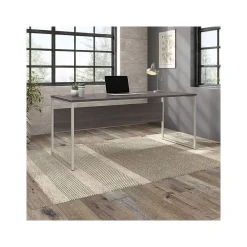 Computer Desks*Bush Business Furniture Hybrid 72"W Computer Table Desk with Metal Legs, (HYD373SG) Storm Gray