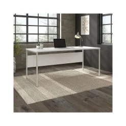 Computer Desks*Bush Business Furniture Hybrid 72"W Computer Table Desk with Metal Legs, (HYD373WH) White