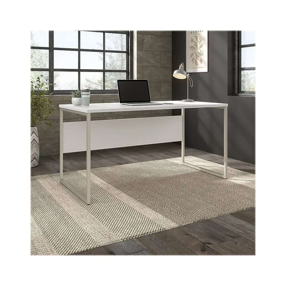 Computer Desks*Bush Business Furniture Hybrid 60"W Computer Table Desk with Metal Legs, (HYD360WH) White