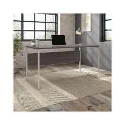 Computer Desks*Bush Business Furniture Hybrid 60"W Computer Table Desk with Metal Legs, (HYD360SG) Storm Gray