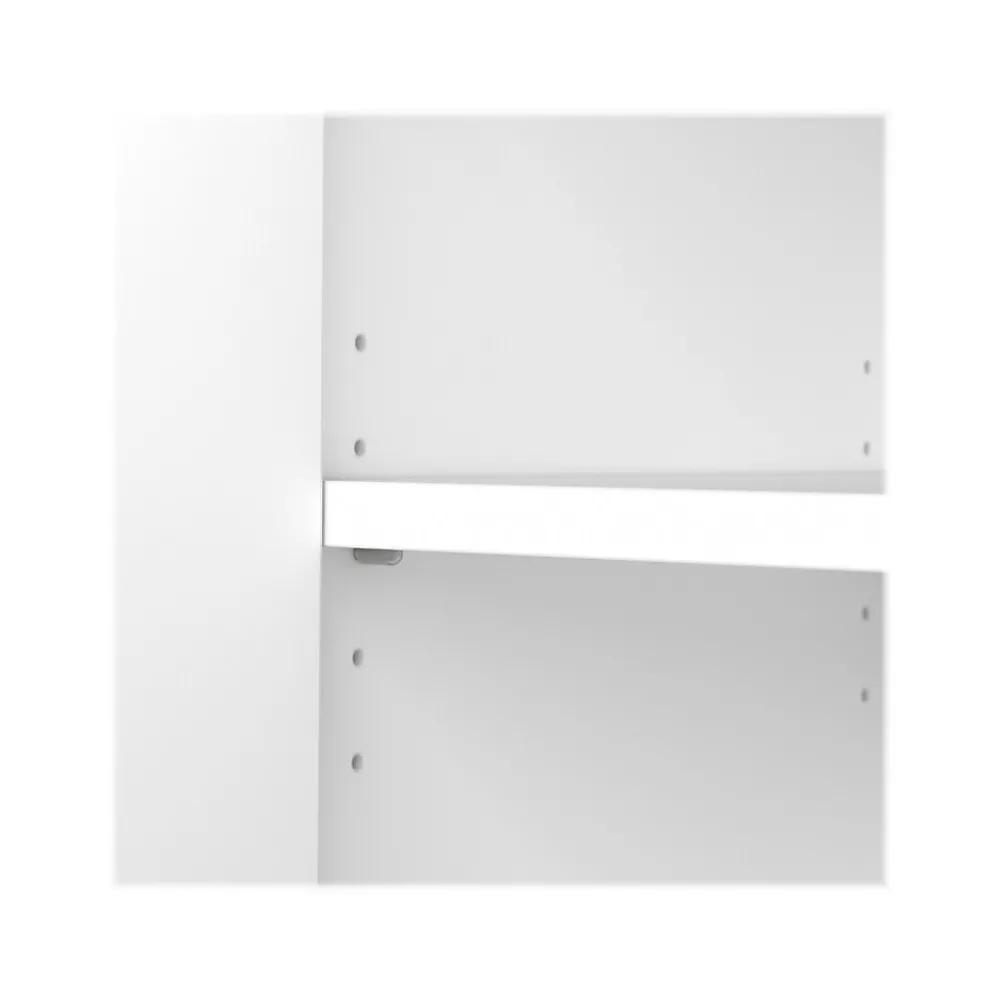 Bookcases*Bush Business Furniture Hybrid 73"H 5-Shelf Bookcase with Adjustable Shelves, Laminated Wood (HYB136WH-Z) White