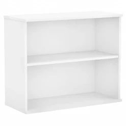 Bookcases*Bush Business Furniture 29"H 2-Shelf Bookcase with Adjustable Shelf, White (BK3036WH)