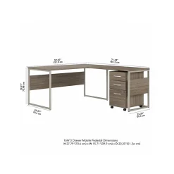 L-Desks*Bush Business Furniture Hybrid 60
