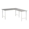 L-Desks*Bush Business Furniture Hustle 60"W L Shaped Computer Desk with Metal Legs, Platinum Gray (HUS003PG)