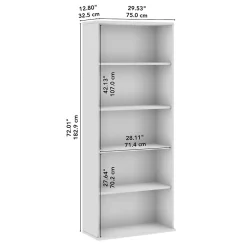 Bookcases*Bush Business Furniture Hustle Tall 5 Shelf Bookcase, Natural Elm (HUB230NE)