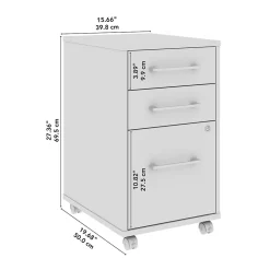 File Cabinets*Bush Business Furniture Hustle 3 Drawer Mobile File Cabinet, White (HUF116WH)