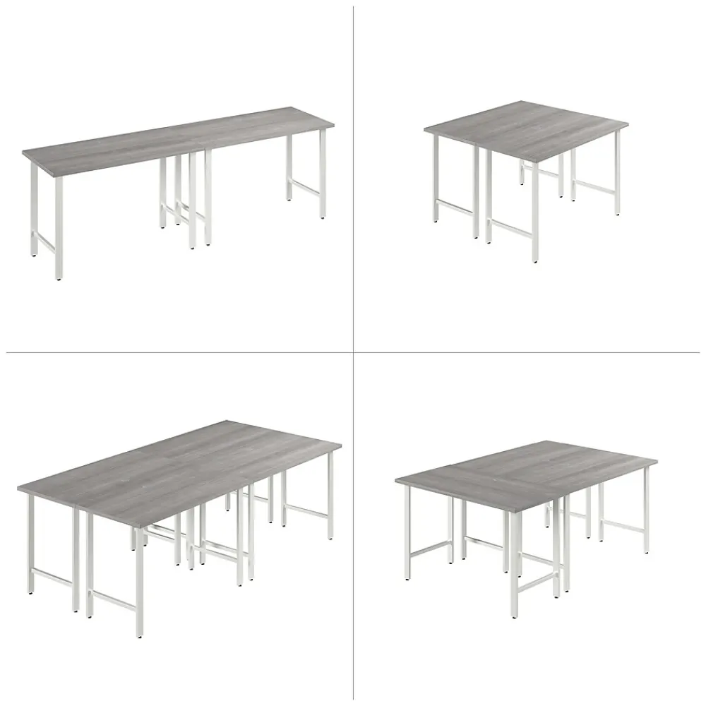 Office Desks*Bush Business Furniture Hustle 48"W Computer Desk with Metal Legs, Platinum Gray (HUD148PG)