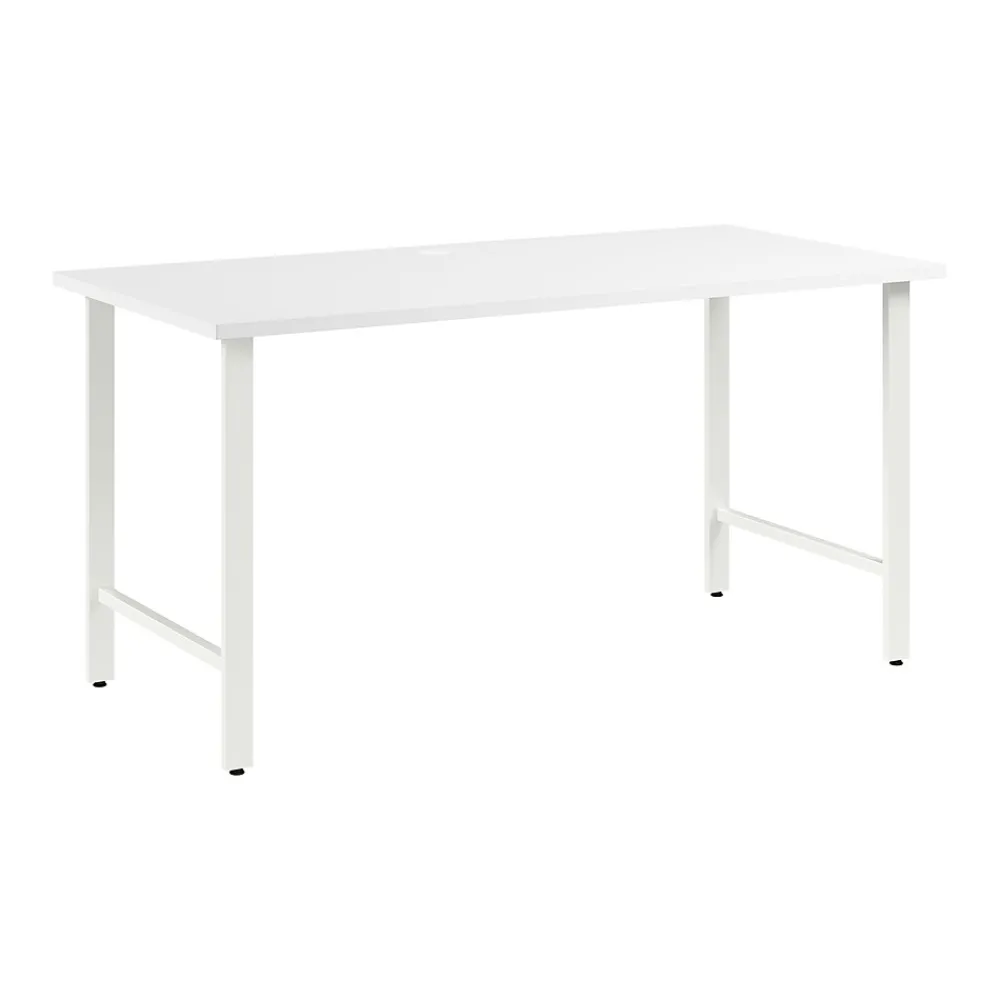 Office Desks*Bush Business Furniture Hustle 60"W Computer Desk with Metal Legs, White (HUD160WH)