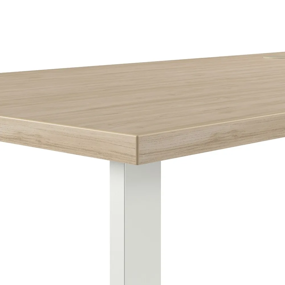 L-Desks*Bush Business Furniture Hustle 72"W L Shaped Computer Desk with Metal Legs, Natural Elm (HUS002NE)