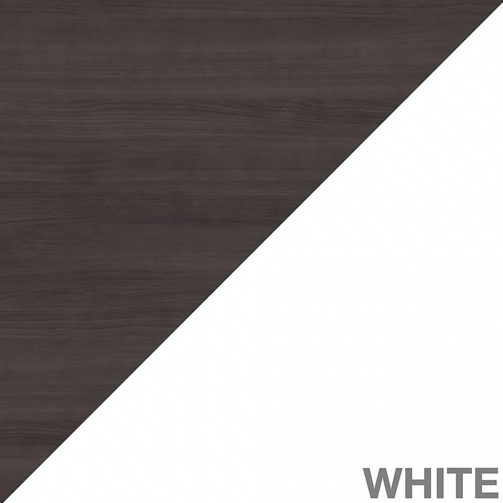 Bookcases*Bush Business Furniture Jamestown 66"H 5-Shelf Bookcase with Adjustable Shelves, Storm Gray/White Laminated Wood (JTB136SGWH)