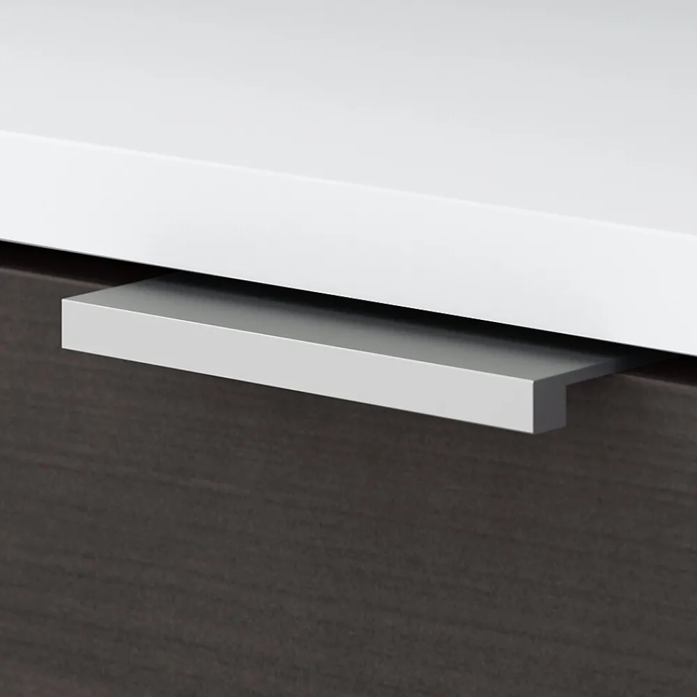 Bookcases*Bush Business Furniture Jamestown 66"H 5-Shelf Bookcase with Adjustable Shelves, Storm Gray/White Laminated Wood (JTB136SGWH)