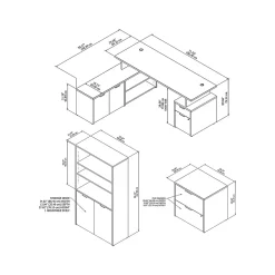 L-Desks*Bush Business Furniture Jamestown 72