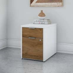 File Cabinets*Bush Business Furniture Jamestown 2-Drawer Vertical File Cabinet, Letter/Legal, Fresh Walnut/White, 23.66" (JTF116FWWHSU)
