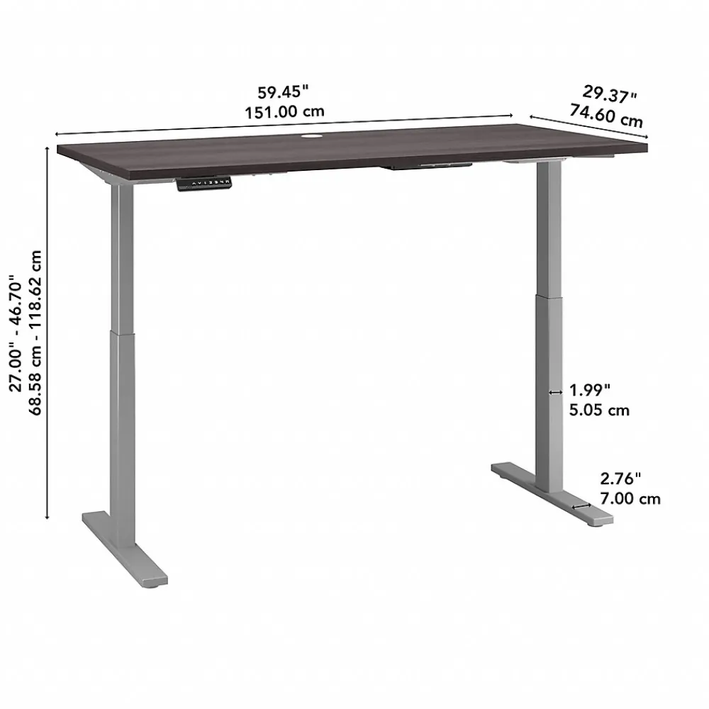 Standing Desks*Bush Business Furniture Move 60 Series 60"W Electric Height Adjustable Standing Desk, Storm Gray (M6S6030SGSK)