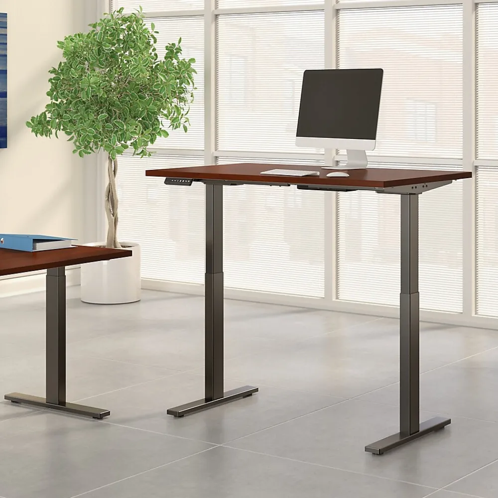 Standing Desks*Bush Business Furniture Move 60 Series 48"W Electric Height Adjustable Standing Desk, Hansen Cherry (M6S4824HCBK)