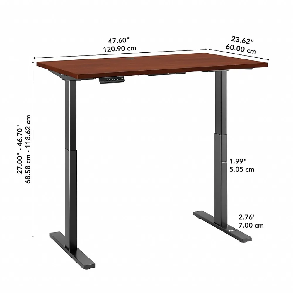 Standing Desks*Bush Business Furniture Move 60 Series 48"W Electric Height Adjustable Standing Desk, Hansen Cherry (M6S4824HCBK)