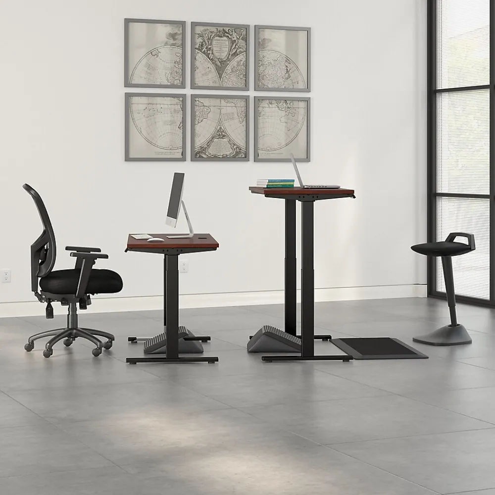 Standing Desks*Bush Business Furniture Move 60 Series 48"W Electric Height Adjustable Standing Desk, Hansen Cherry (M6S4824HCBK)