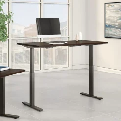 Standing Desks*Bush Business Furniture Move 60 Series 72"W Electric Height Adjustable Standing Desk, Mocha Cherry (M6S7230MRBK)
