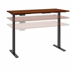 Standing Desks*Bush Business Furniture Move 60 Series 72"W Electric Height Adjustable Standing Desk, Hansen Cherry (M6S7230HCBK)