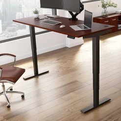 Standing Desks*Bush Business Furniture Move 40 Series 72"W Electric Height Adjustable Standing Desk, Hansen Cherry/Black (M4S7230HCBK)