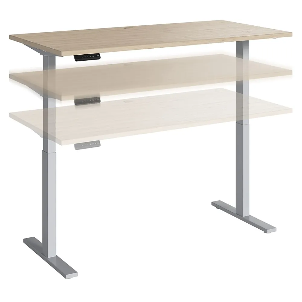 Standing Desks*Bush Business Furniture Move 60 Series 60"W Electric Adjustable Standing Desk, (M6S6030NESK) Natural Elm/Cool Gray Metallic