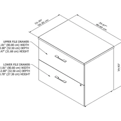 File Cabinets*Bush Business Furniture Office 500 2-Drawer Lateral File Cabinet, Locking, Letter/Legal, , 35.67