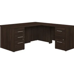 L-Desks*Bush Business Furniture Office 500 72"W L Shaped Executive Desk with Drawers, (OF5004BWSU) Black Walnut