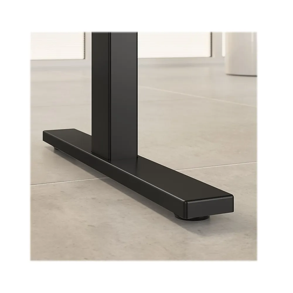 Standing Desks*Bush Business Furniture Office 500 72"W Adjustable Desk with Storage and Bookcase, (OF5006BWSU) Black Walnut