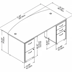 Computer Desks*Bush Business Furniture Studio C 72