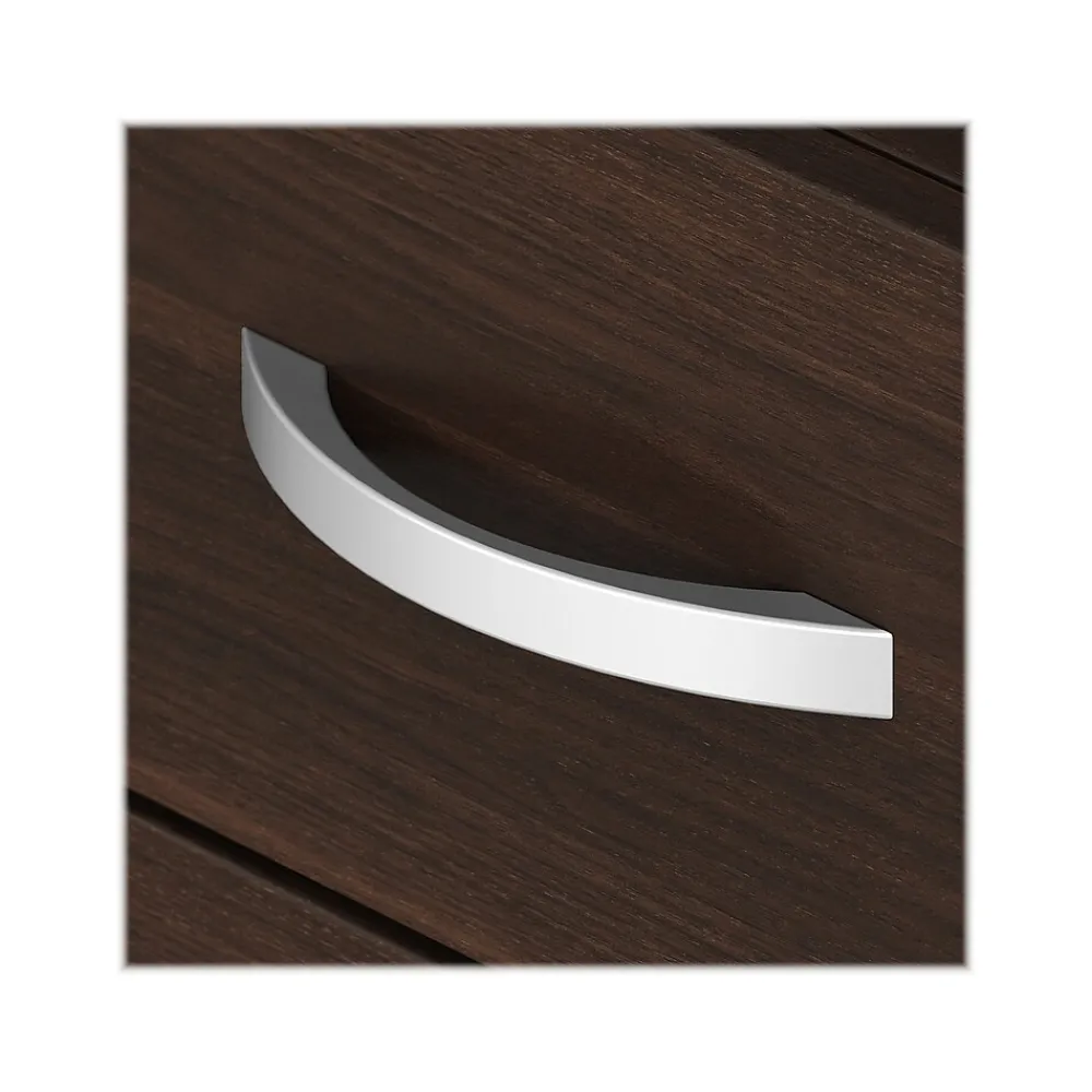 L-Desks*Bush Business Furniture Studio C 72"W L Shaped Desk with Hutch, Mobile File Cabinet and Return, (STC006BWSU) Black Walnut