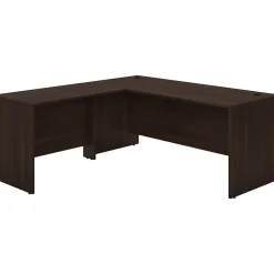 L-Desks*Bush Business Furniture Studio C 72"W L Shaped Desk with Return, (STC049BW) Black Walnut