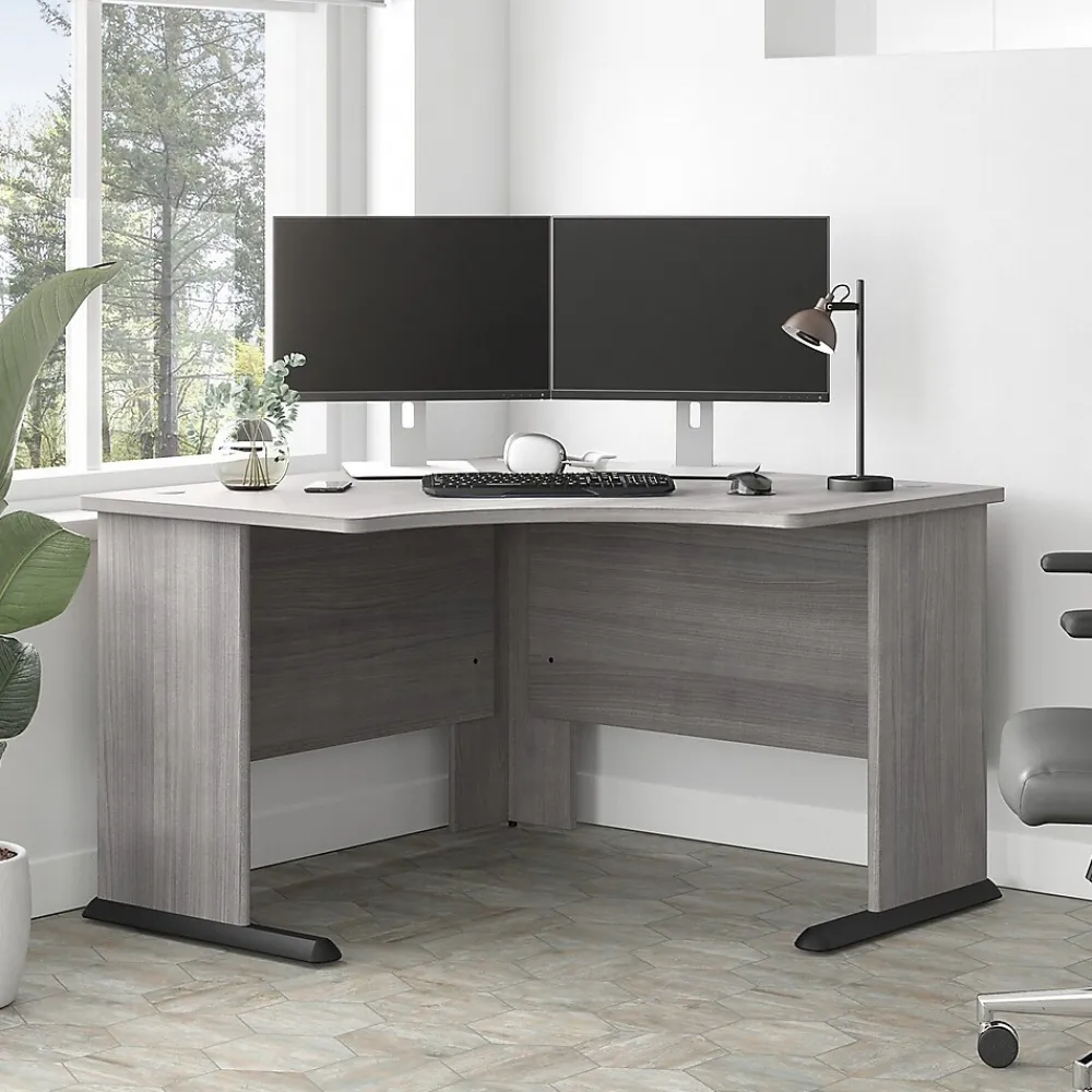 Corner Desks*Bush Business Furniture Studio A 48"W Corner Computer Desk, (SDD148PG) Platinum Gray