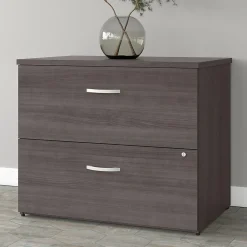 File Cabinets*Bush Business Furniture Studio A 2-Drawer Lateral File Cabinet, Locking, Letter/Legal, , 36" (SDF136SGSU-Z) Storm Gray