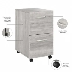 File Cabinets*Bush Business Furniture Studio A 2-Drawer Mobile Vertical File Cabinet, Letter/Legal Size, Lockable, (SDF116PGSU-Z) Platinum Gray