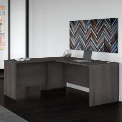 L-Desks*Bush Business Furniture Studio C 72"W L Shaped Desk with Return, (STC049SG) Storm Gray